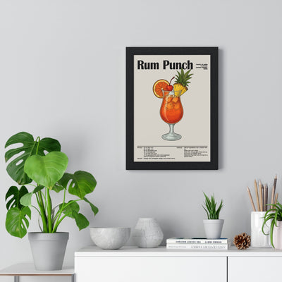 Framed Rum Punch Cocktail - Caribbean Classic Drink Art - print