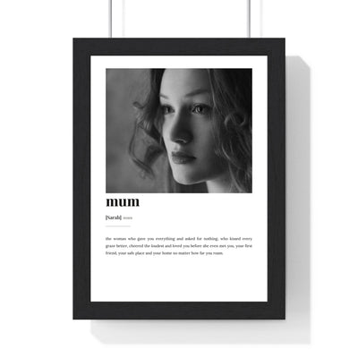 Personalised definition print showing custom photo and dictionary-style text for best friend gift