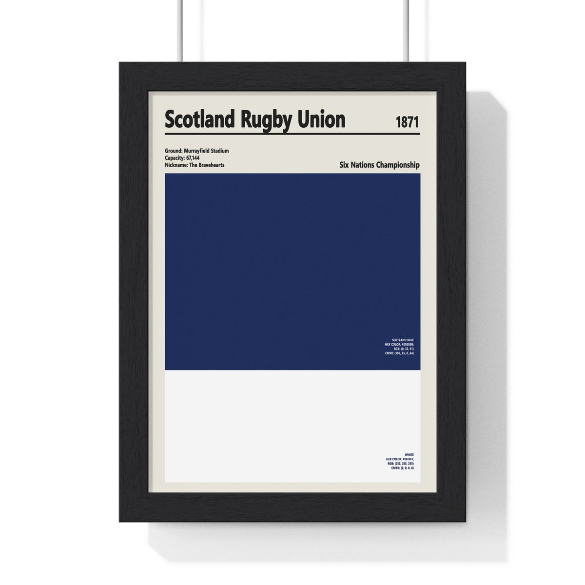 Scotland Rugby Union Colour Poster