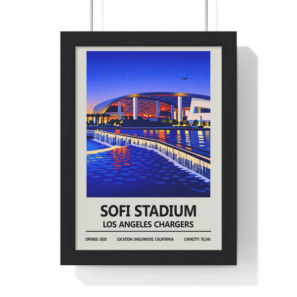 Framed SoFi Stadium Los Angeles Chargers poster