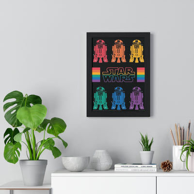 Star Wars Pride (R2-D2 Rainbow) Star Wars poster wall art mockup