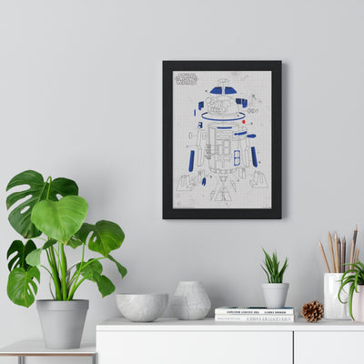 Star Wars The Last Jedi (R2-D2 Exploded View) Star Wars poster wall art mockup