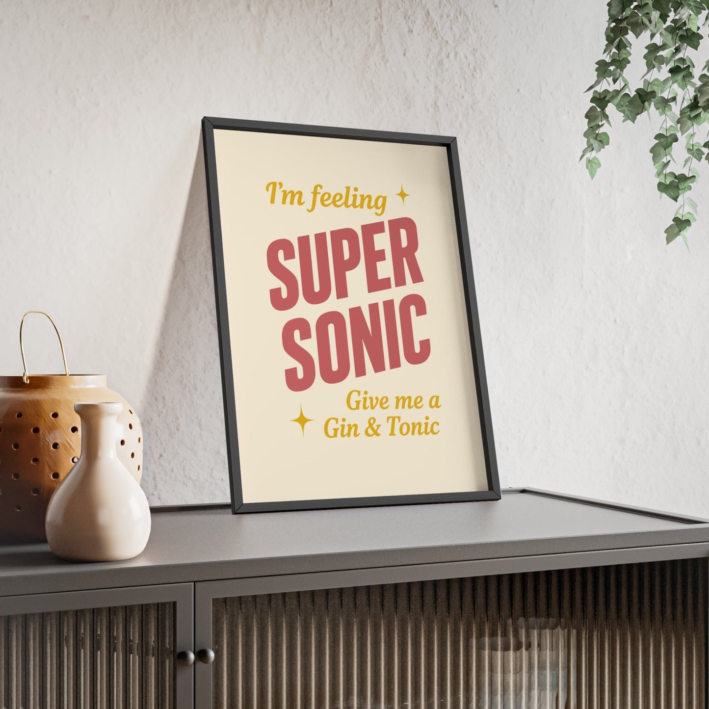 Supersonic Oasis Poster | Gin & Tonic Lyric Wall Art Print - Poster Kingz - A5 (unframed) -