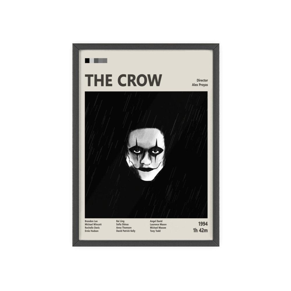Framed The Crow movie poster wall display