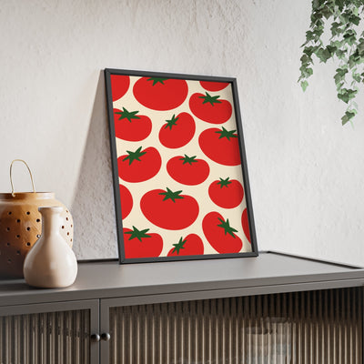 Framed Tomato Kitchen Print - Food Illustration print