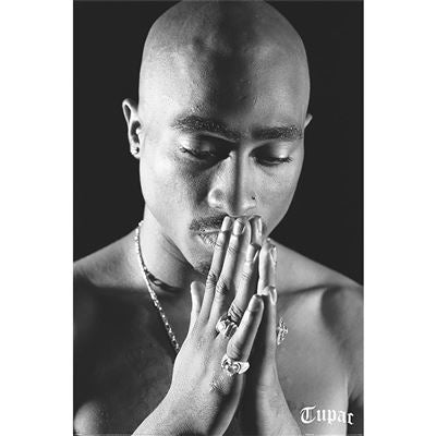Framed Tupac Pray Portrait maxi poster