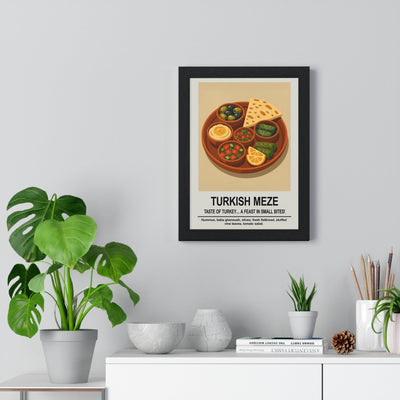 Framed Turkish Meze Kitchen - World Food Print print