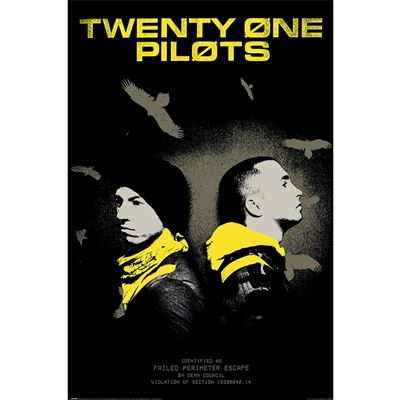 Framed Twenty One Pilots Band Artwork maxi poster