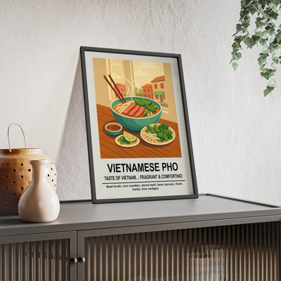 Framed Vietnamese Pho Kitchen Asian Food Print print