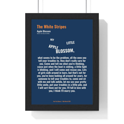 Personalised full song lyrics poster with dedication product mockup 2