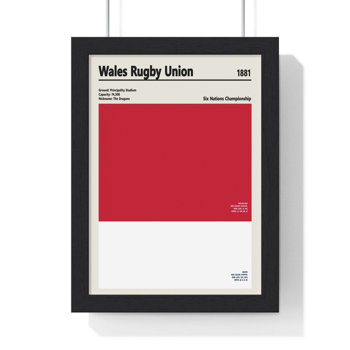 Wales Rugby Union Colour Poster
