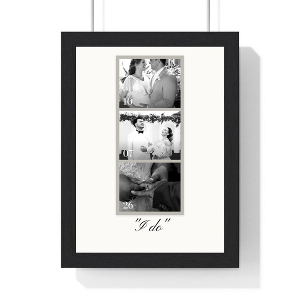 Personalised Wedding Photo Strip Print - framed print