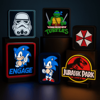 Retro Movie & Gaming Lamps - Poster Kingz