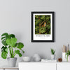 11x14-02 framed poster displayed on living room wall above furniture