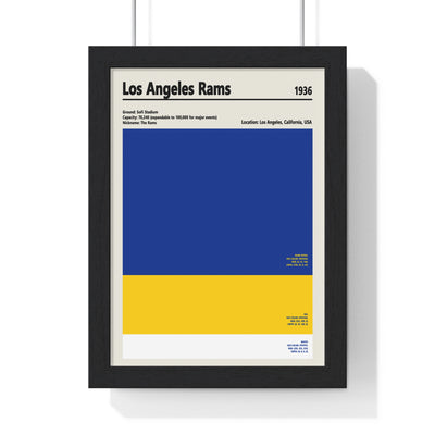Los Angeles Rams colour swatch wall art print
