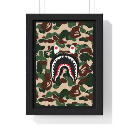 BAPE Brand Shark In Camouflage Poster