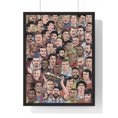 Framed Football Legends Collage Maxi poster