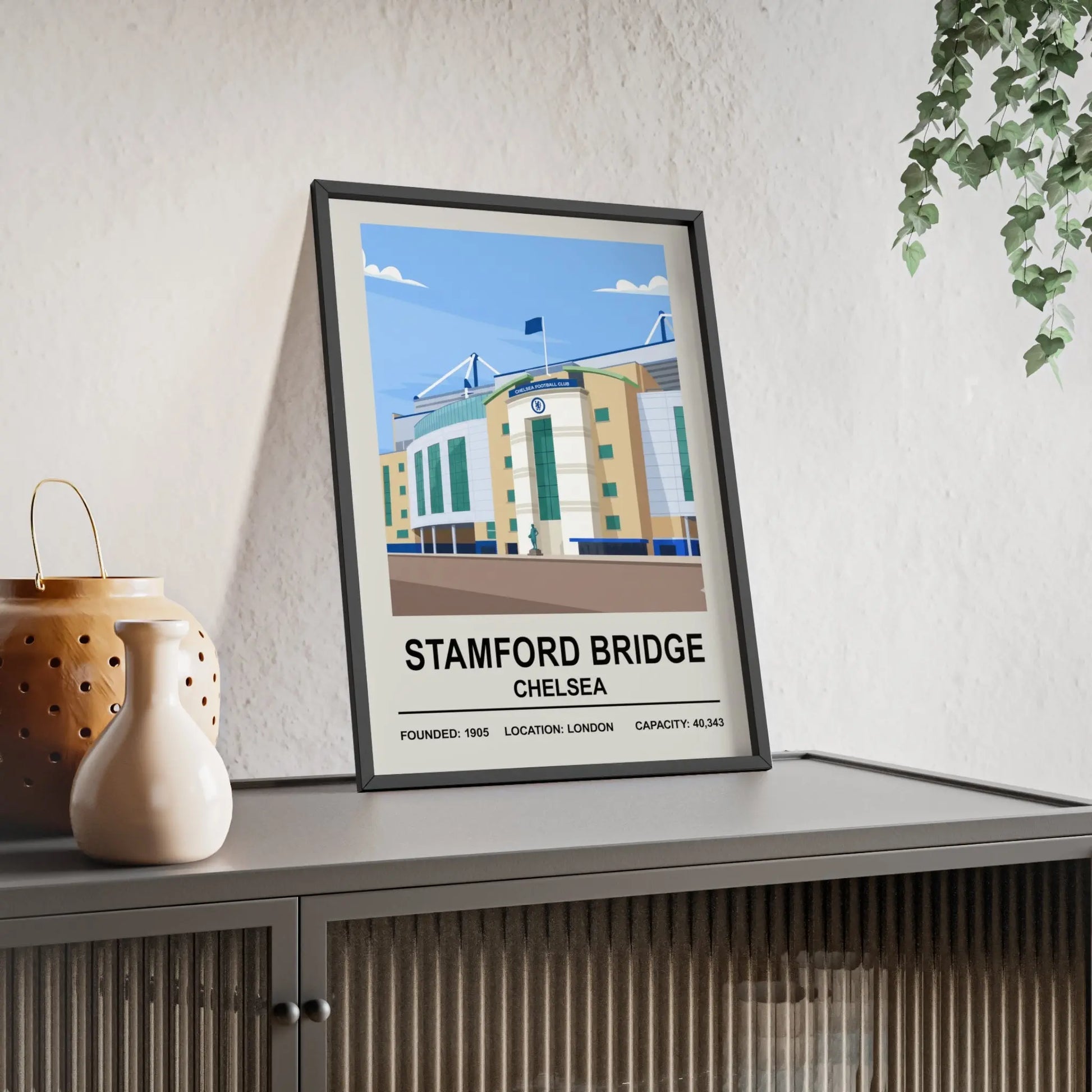 Modern Stamford Bridge stadium artwork for home decor