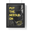 03 Vinyl Records poster framed in black wood with perspex front