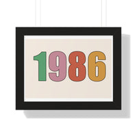 Custom Retro Year Art Print Wall Art, Customizable Frame/Unframed Poster