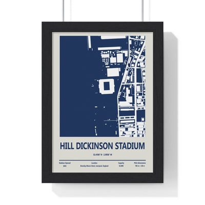 Hill Dickinson Stadium map print Everton waterfront wall art
