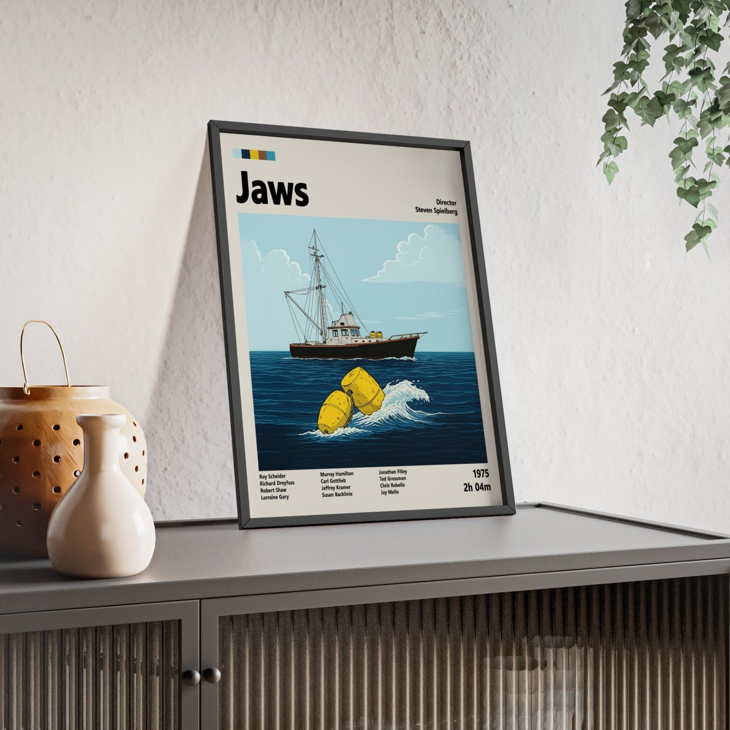 Framed Jaws 1975 Inspired movie poster