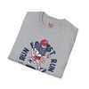 Grey t-shirt with Forrest Gump Running Club Movie Parody