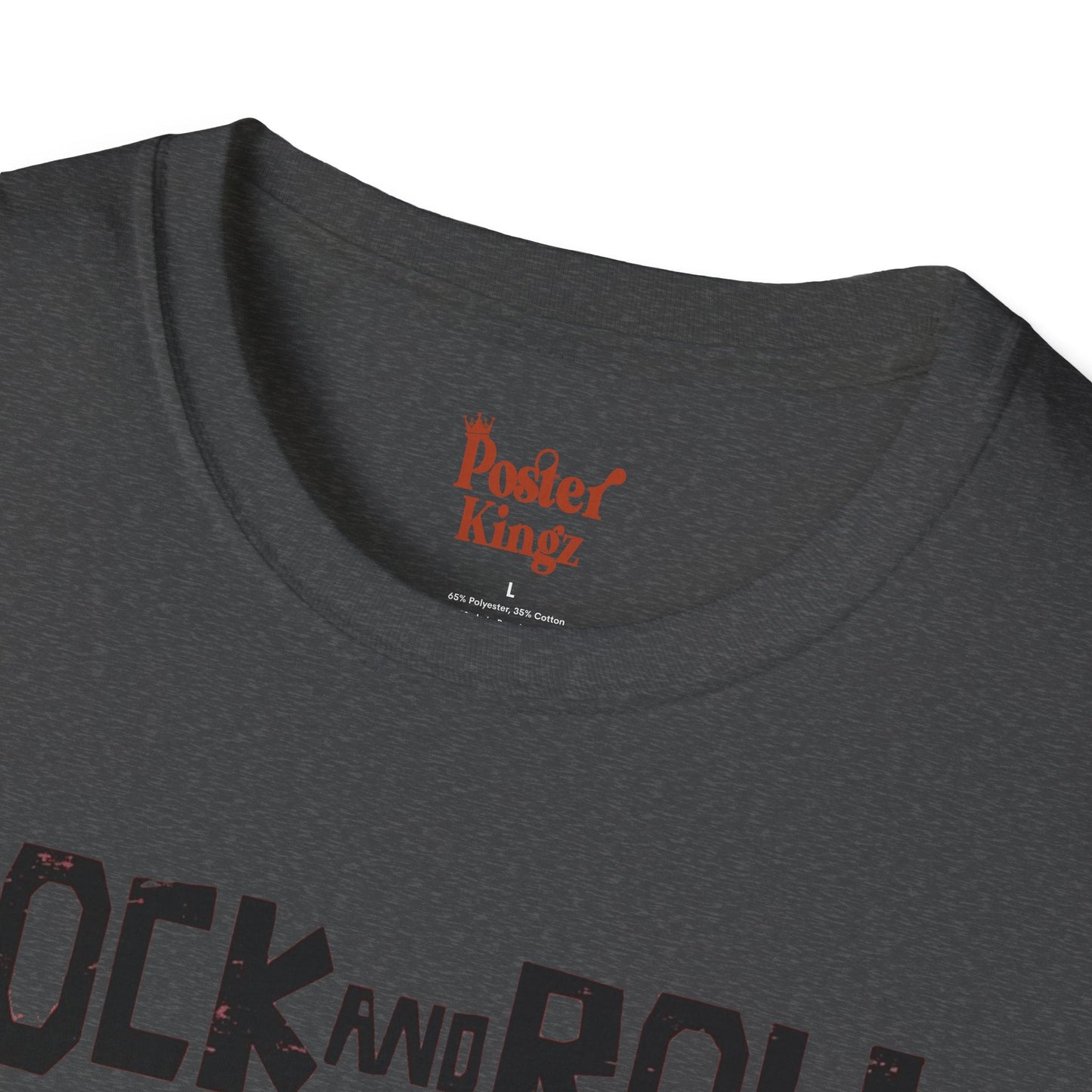 Green t-shirt with Rock and Roll Music Pun