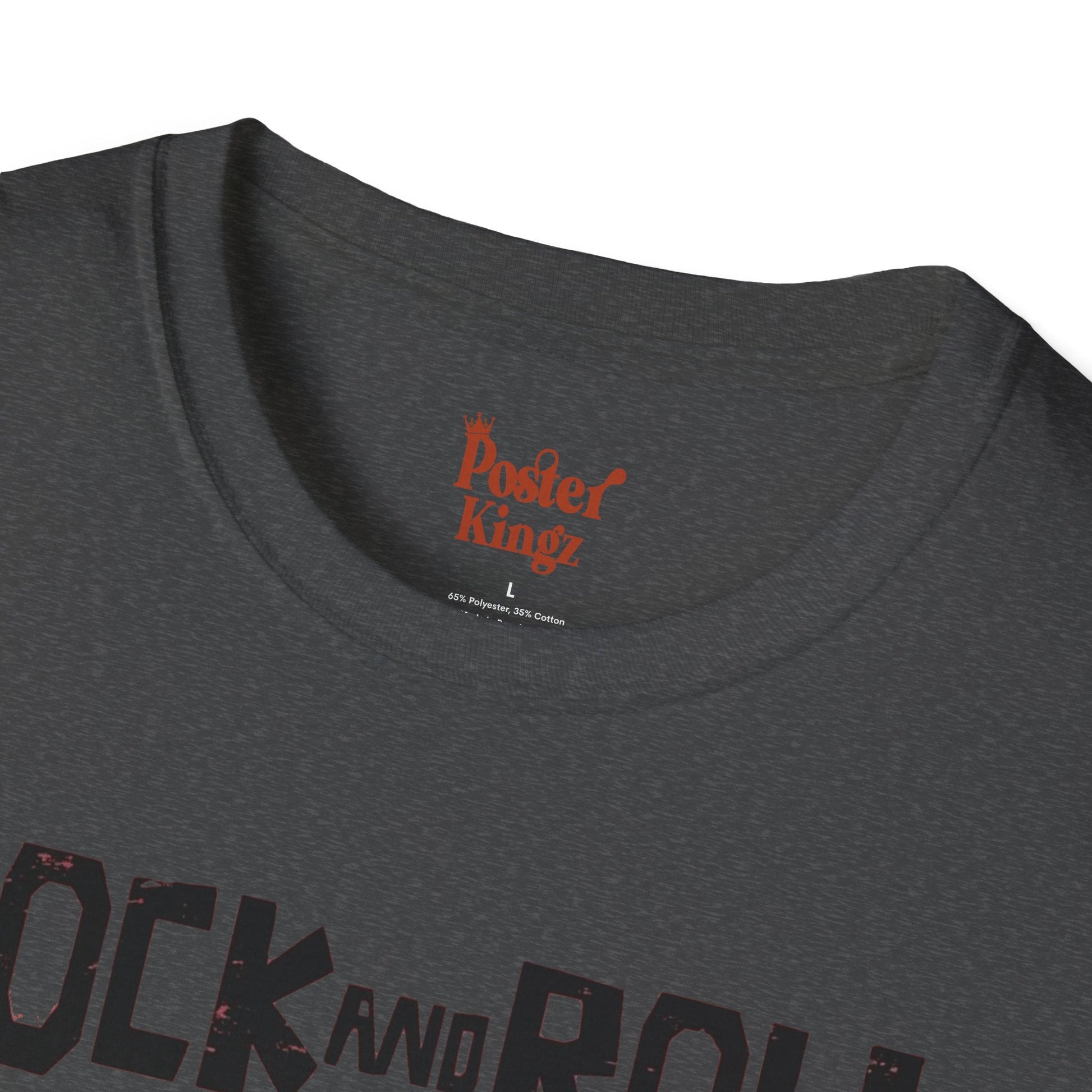 Green t-shirt with Rock and Roll Music Pun
