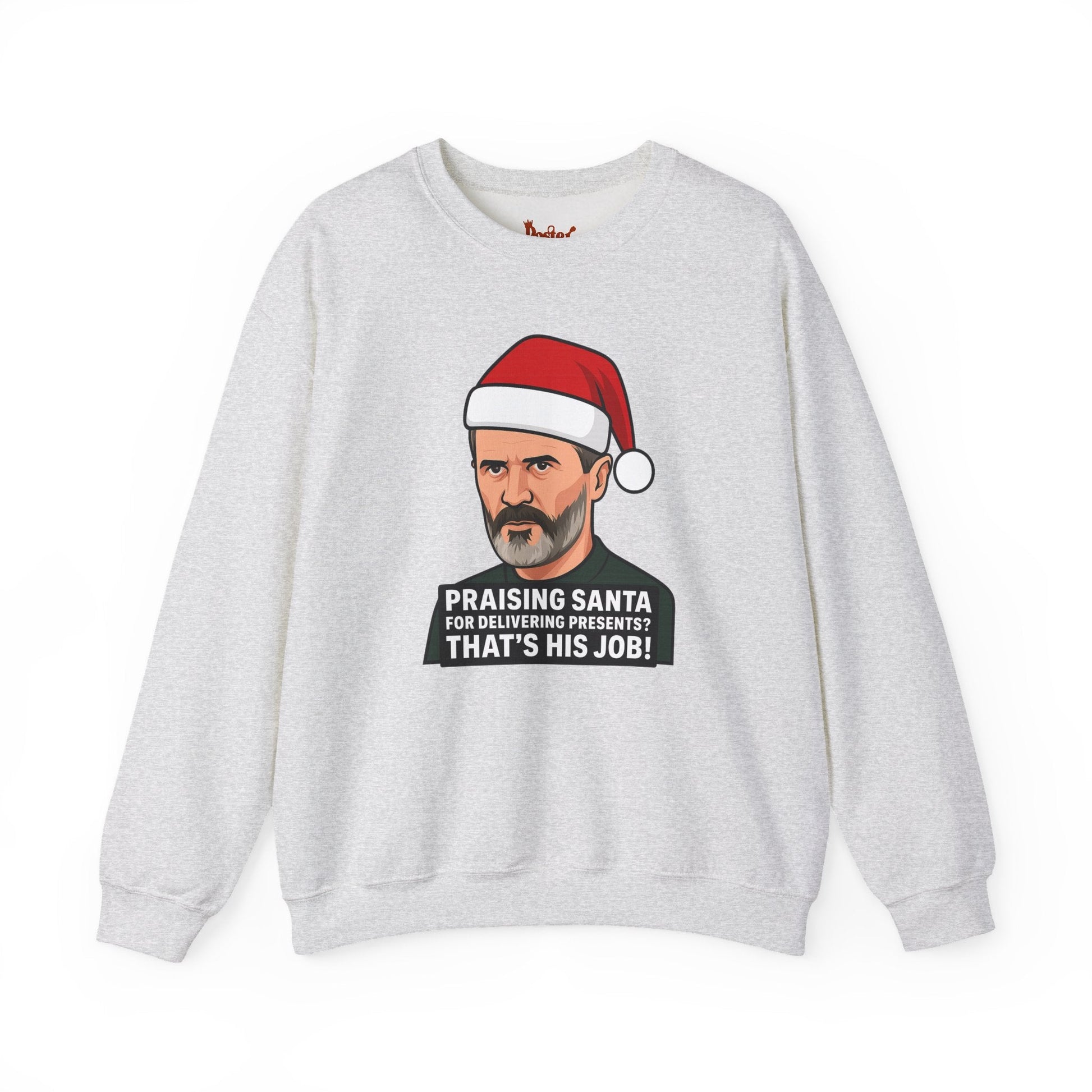 Black t-shirt with Roy Keane Santa Christmas Sweatshirt Football Parody