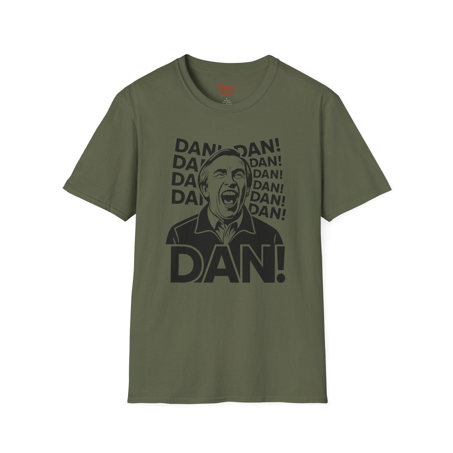 Red t-shirt with Alan Partridge DAN! TV Comedy Parody