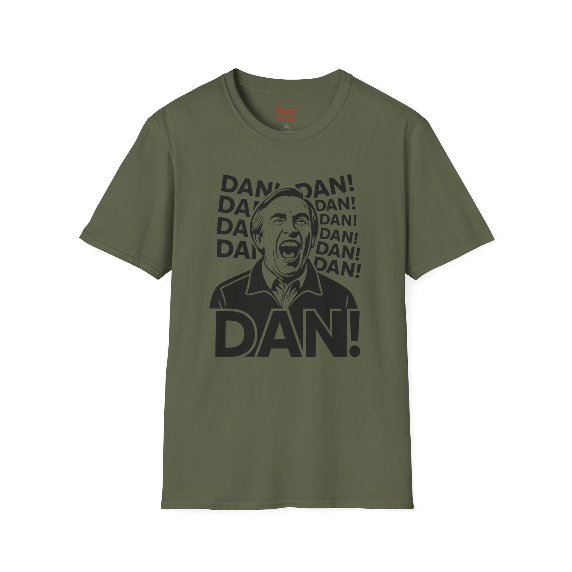 Red t-shirt with Alan Partridge DAN! TV Comedy Parody