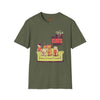 White t-shirt with The Big Cats Theory Cat Parody