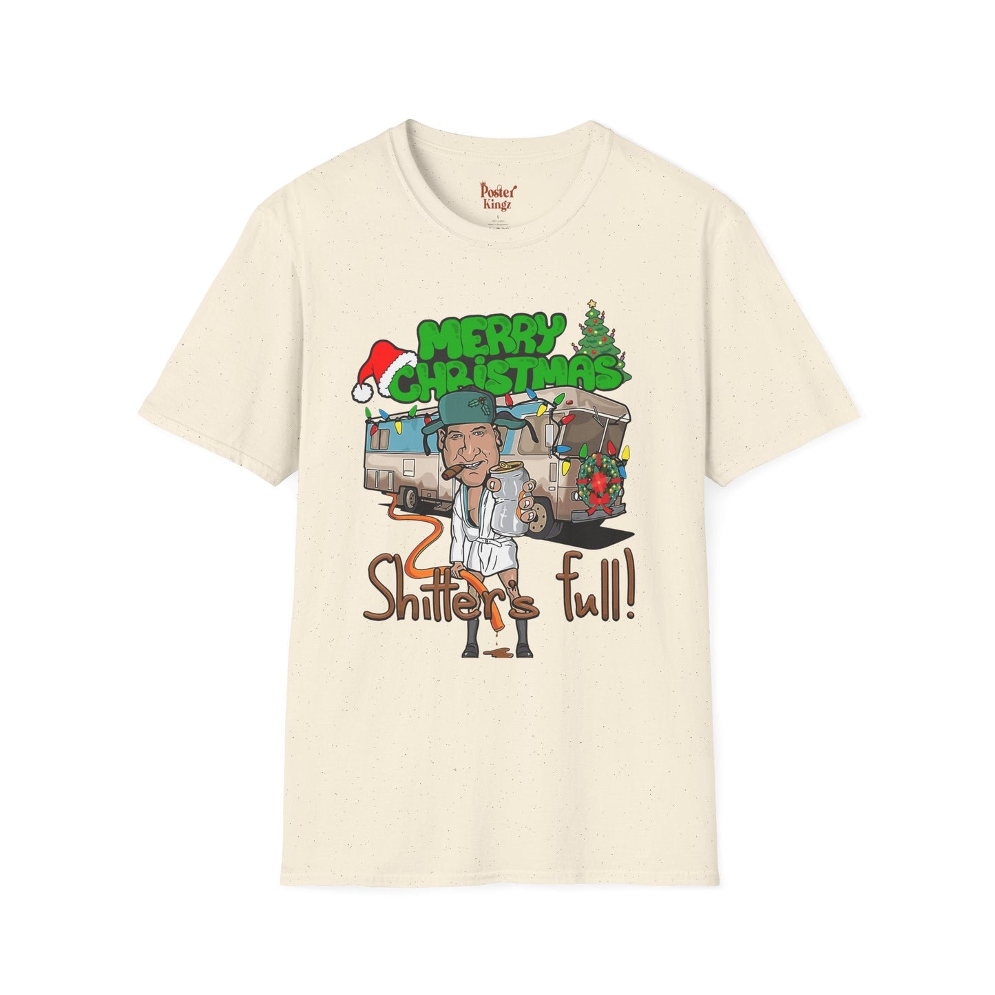 Green t-shirt with Shitter's Full Christmas Christmas Vacation Parody