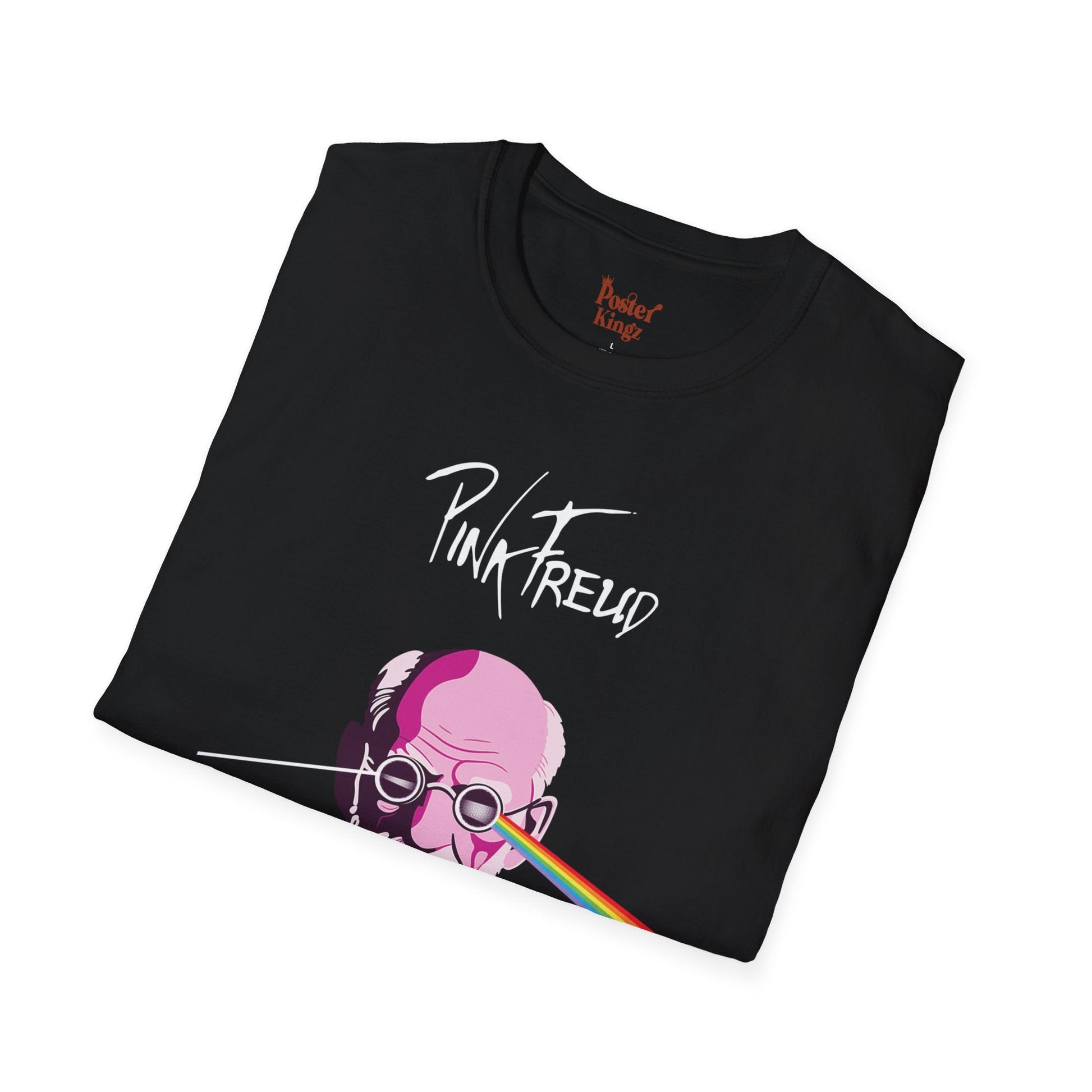 Red t-shirt with Pink Freud Parody Pink Floyd