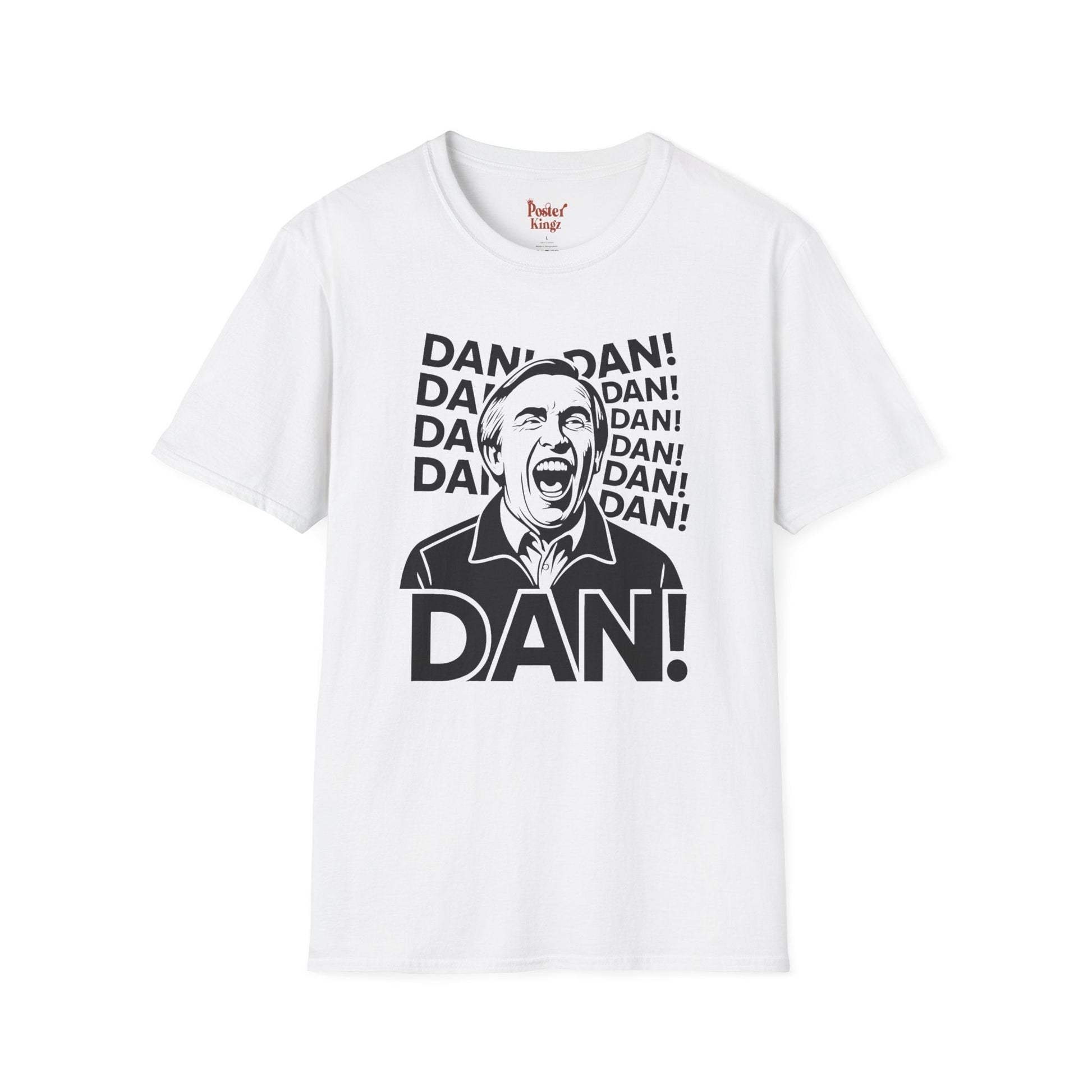 Light Blue t-shirt with Alan Partridge DAN! TV Comedy Parody