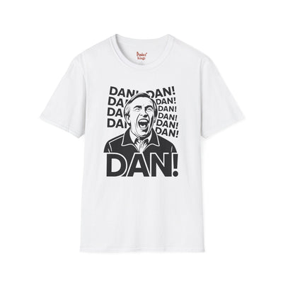 Light Blue t-shirt with Alan Partridge DAN! TV Comedy Parody