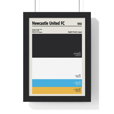 Newcastle United colour swatch print minimalist football wall art