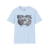 Black t-shirt with Rock and Roll Music Pun