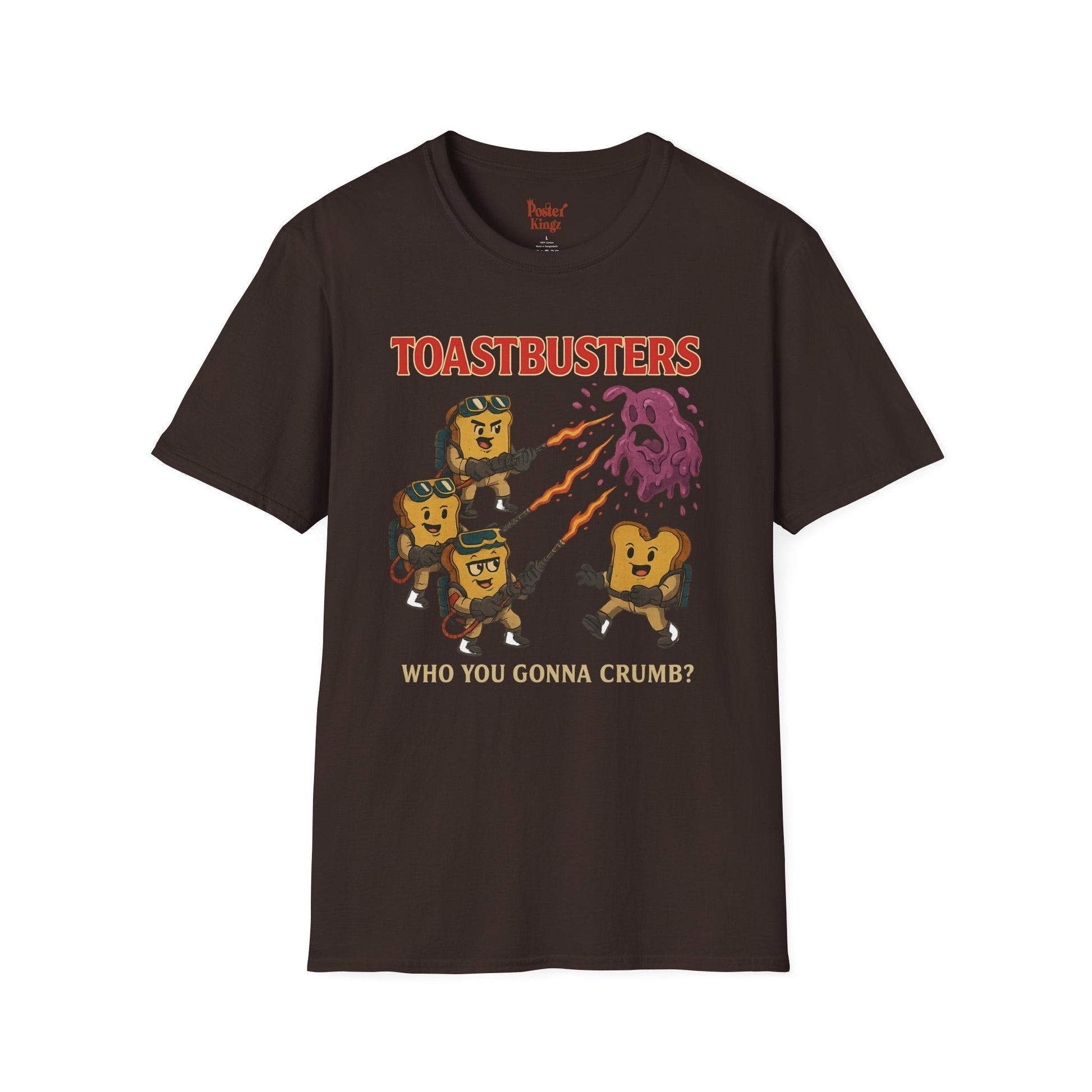 Black t-shirt with Toastbusters Ghostbusters Parody