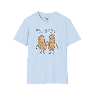Light Blue t-shirt with We're Both Nuts Best Friend Peanut