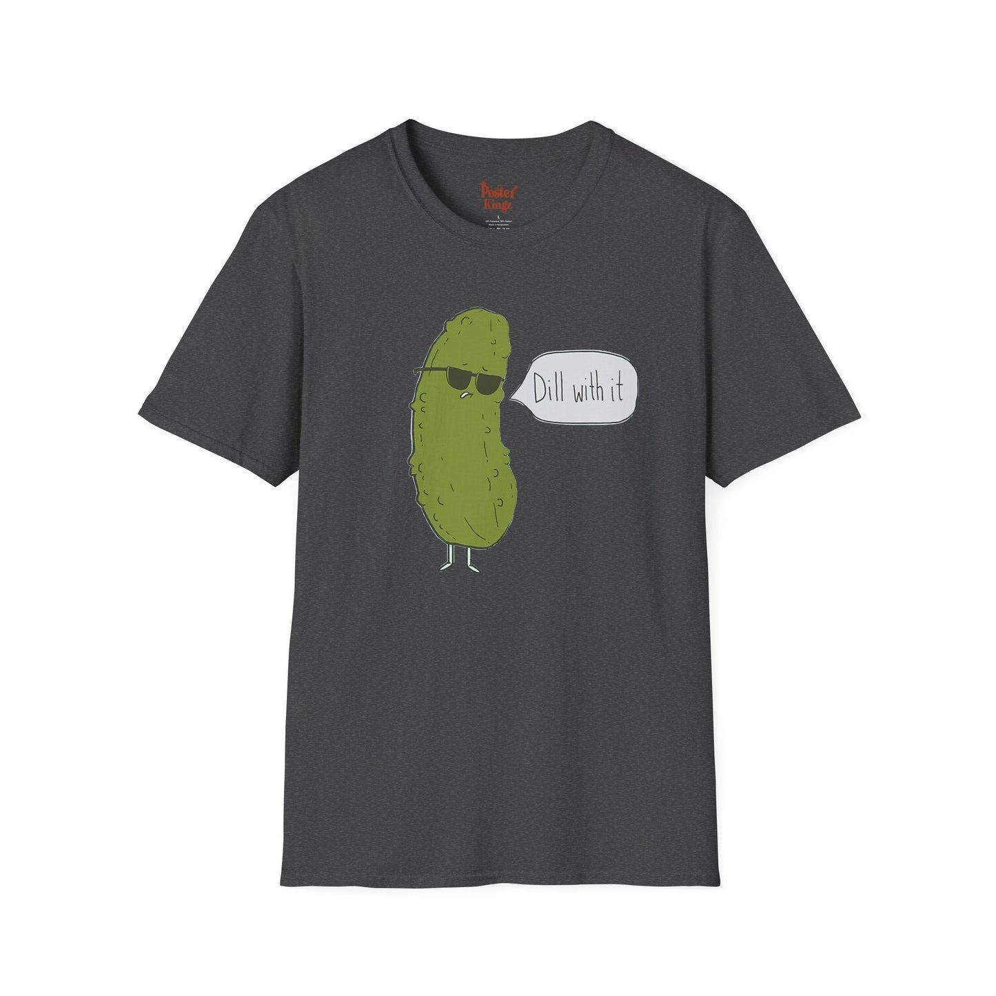 Black t-shirt with Dill With It Pickle Pun