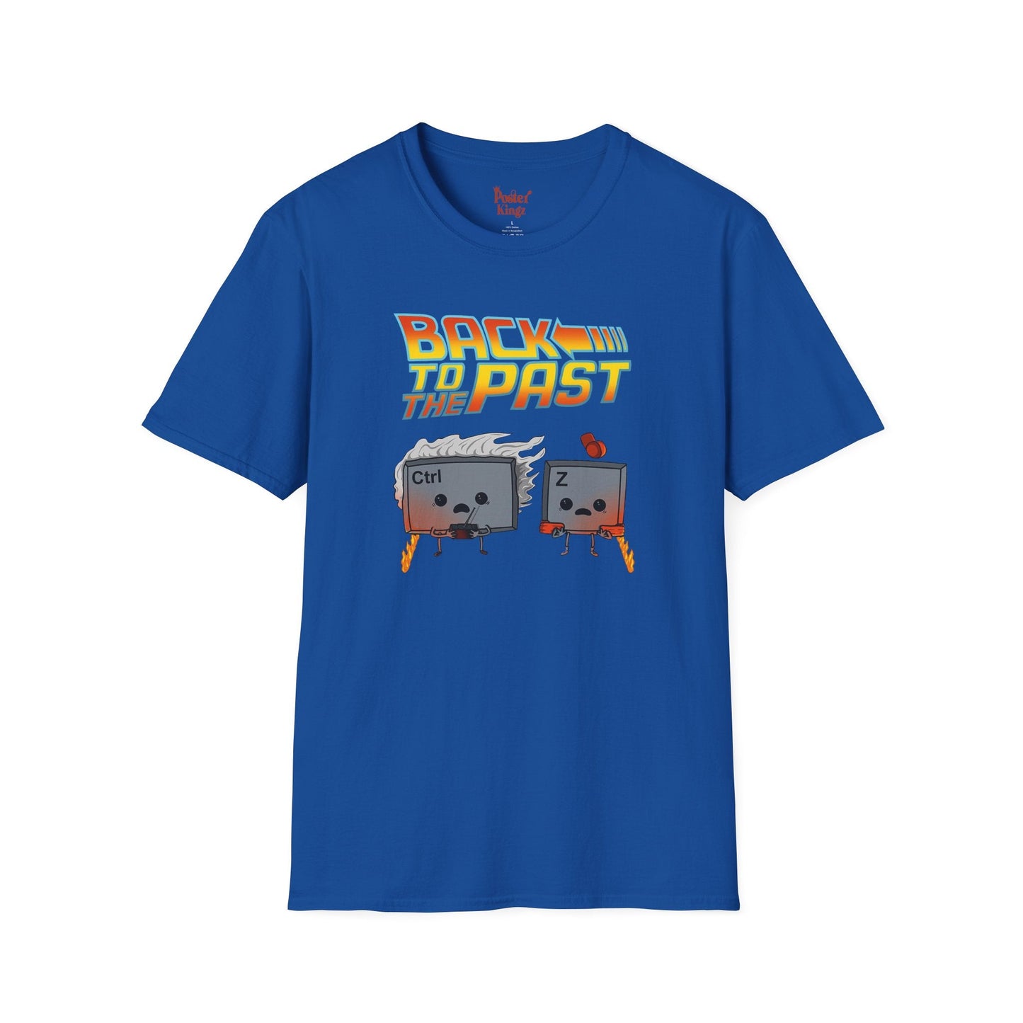 Black t-shirt with Back to the Past Ctrl Z Tech Programmer Parody