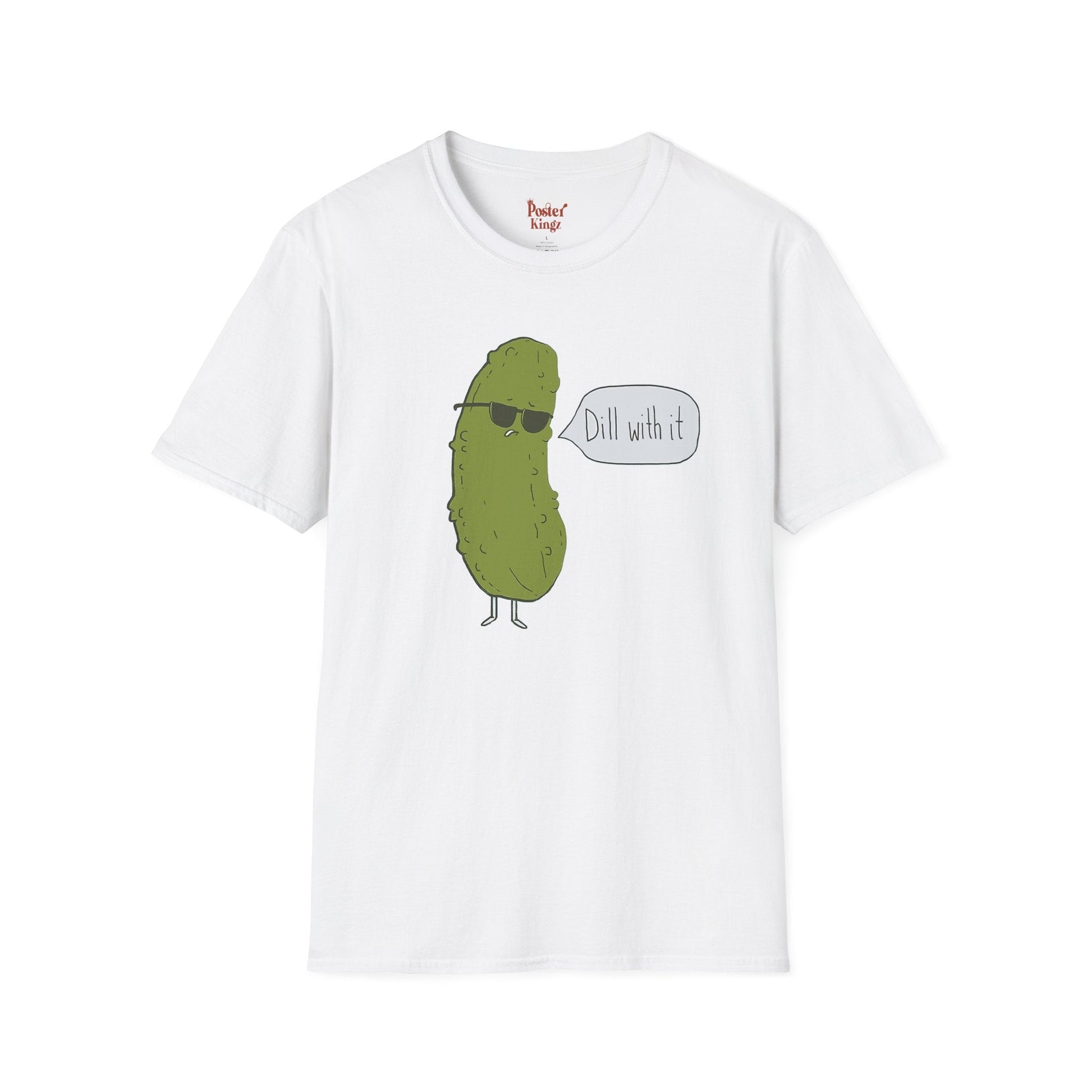 Black t-shirt with Dill With It Pickle Pun