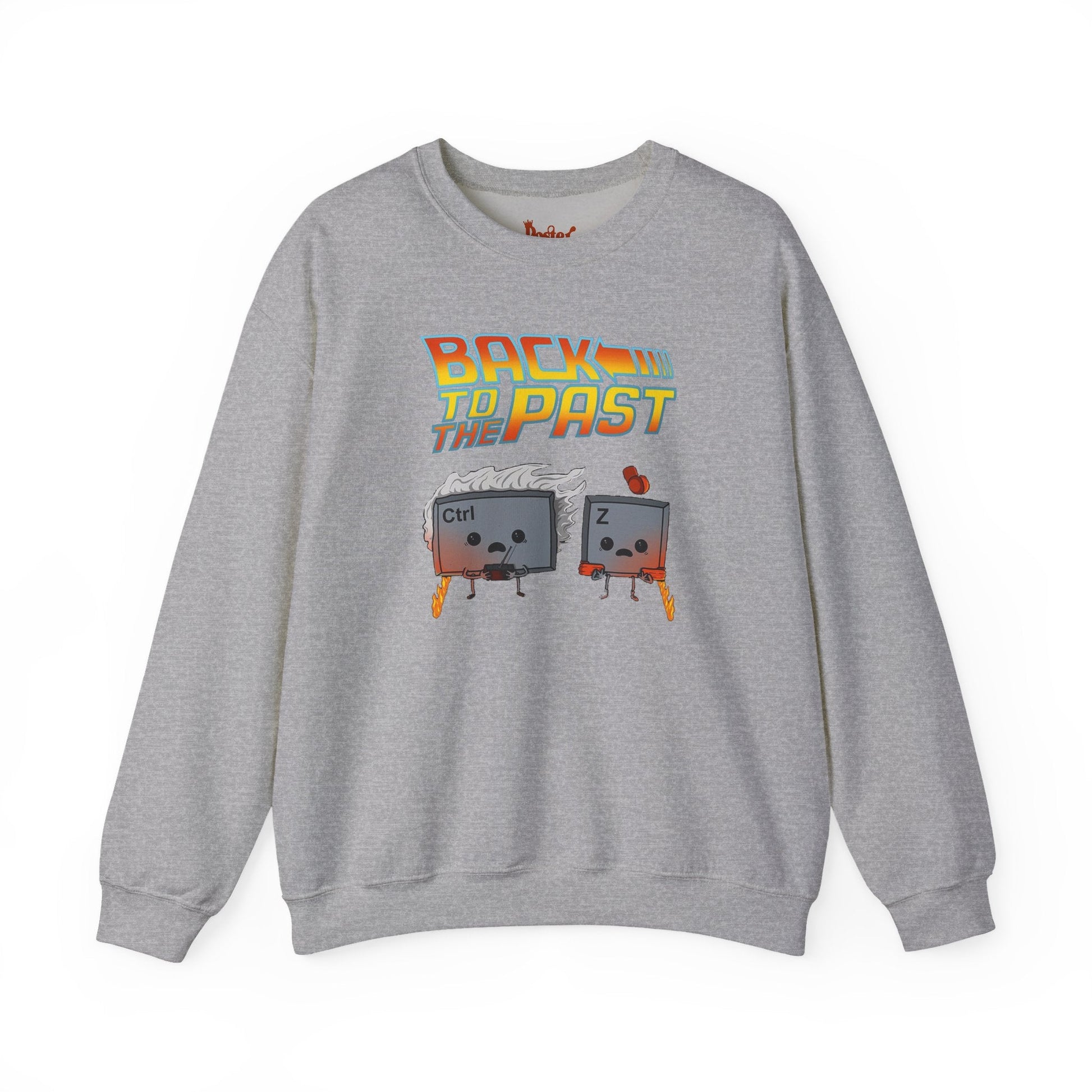 White t-shirt with Back to the Past Ctrl Z Sweatshirt Tech Programmer Parody