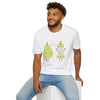 Light Blue t-shirt with Let's Workout Pear Gym Fruit Pun