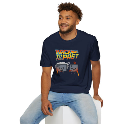 Light Blue t-shirt with Back to the Past Ctrl Z Tech Programmer Parody