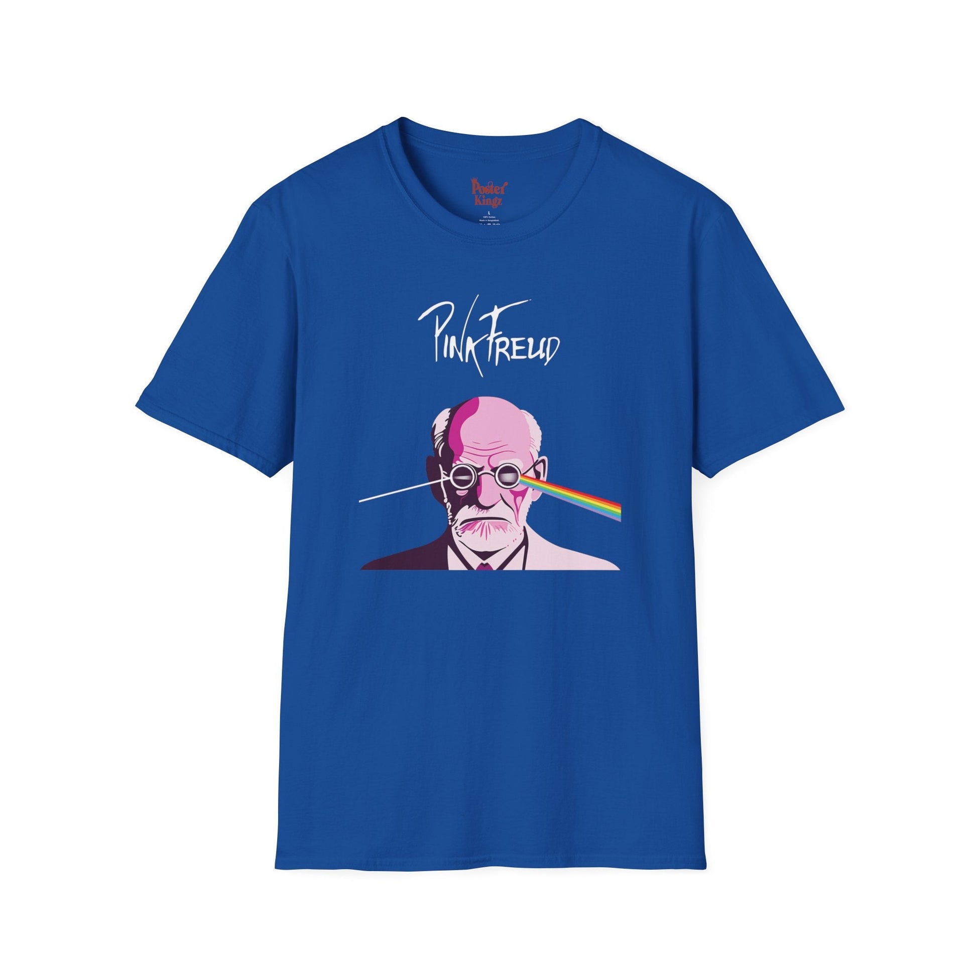 Red t-shirt with Pink Freud Parody Pink Floyd
