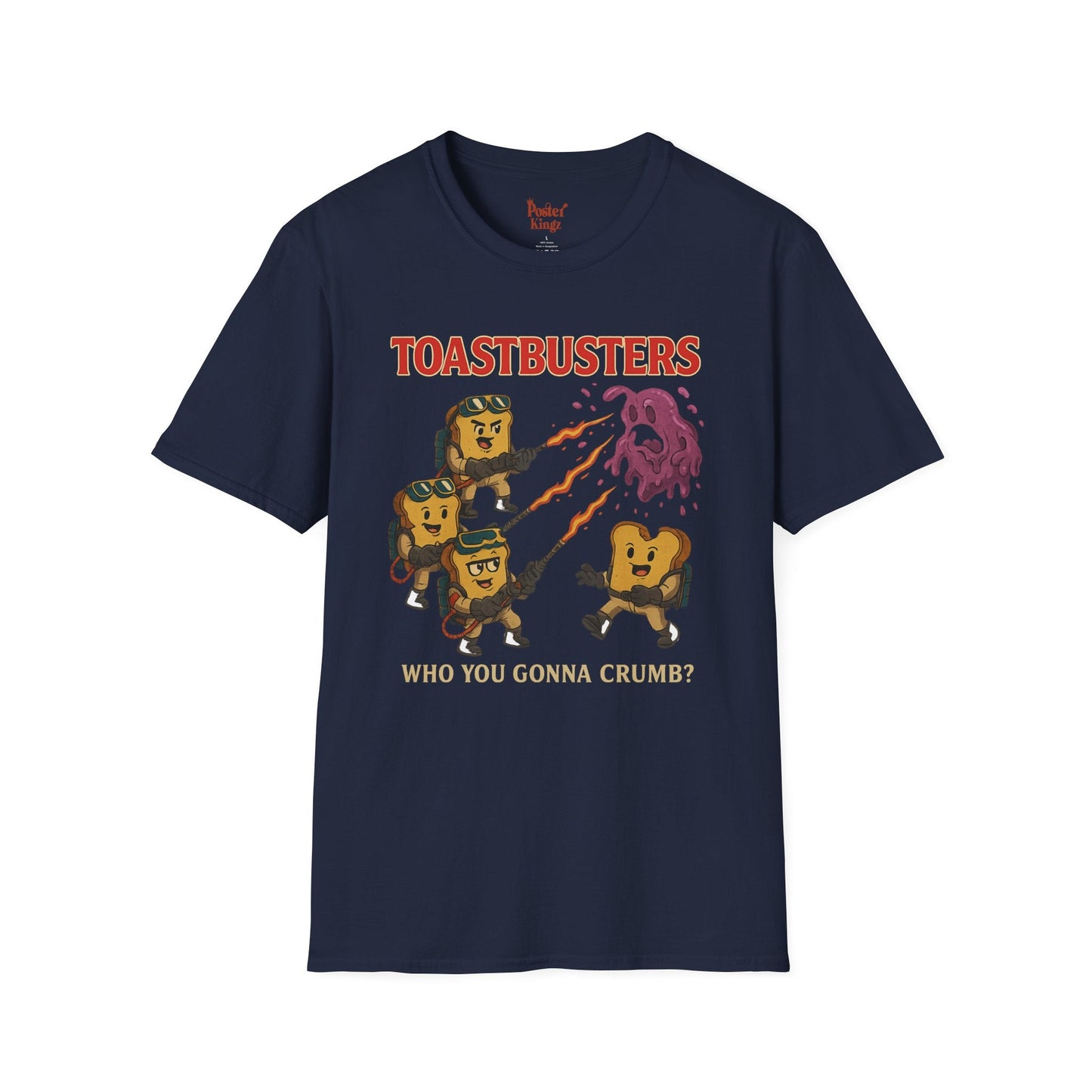 Navy t-shirt with Toastbusters Ghostbusters Parody
