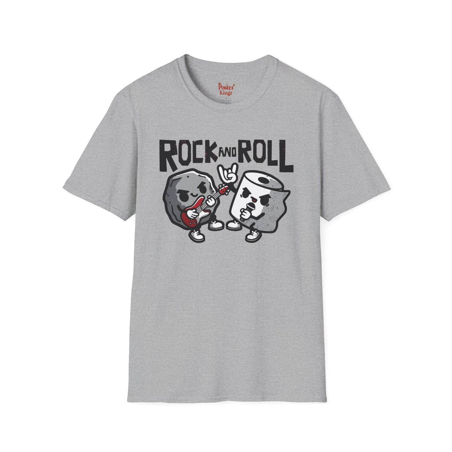 Light Blue t-shirt with Rock and Roll Music Pun